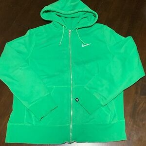 Green Nike Zip-Up Hoodie